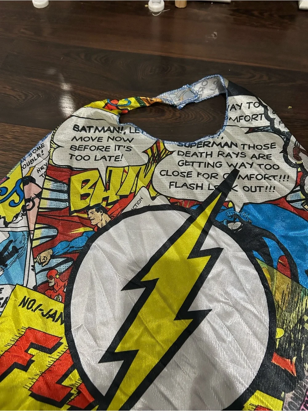 Comic Book Lightning Bolt Cape - Multicolor